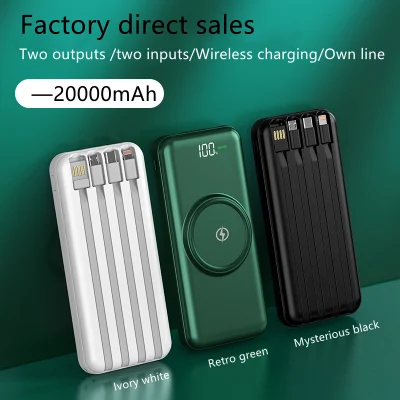 4 in 1 Wireless Charger 20000mAh Type-C Mobile Phone Portable Power Bank Wireless