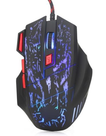 One Handed Gaming Keyboard Mouse Combo RGB LED LIGHT
